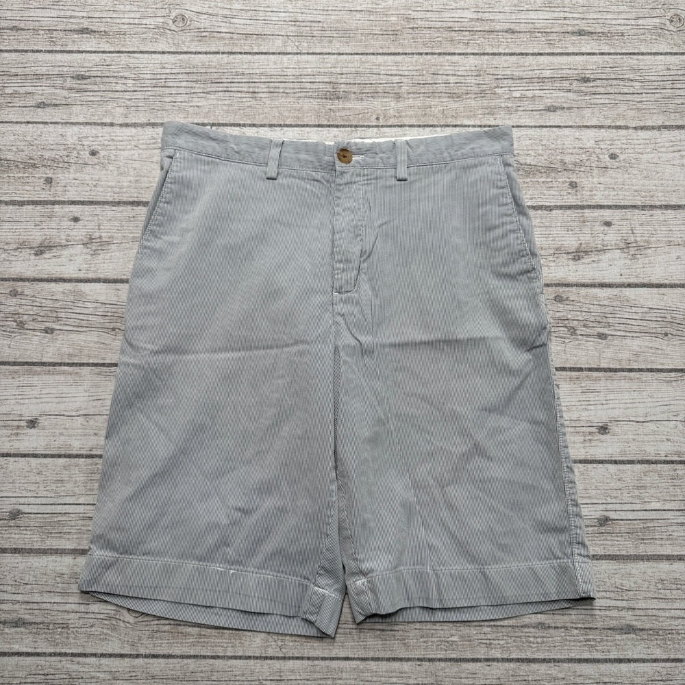 Banana Republic Shorts Men's 32 Blue White Striped Seersucker Relaxed Fit Summer
